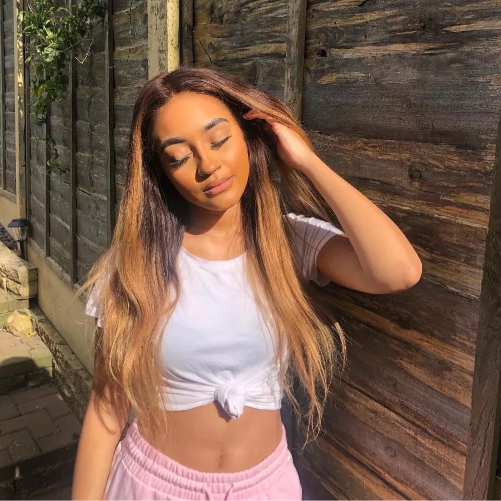 18” ombré lace front wig